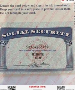 Hawaii Social Security Card Template