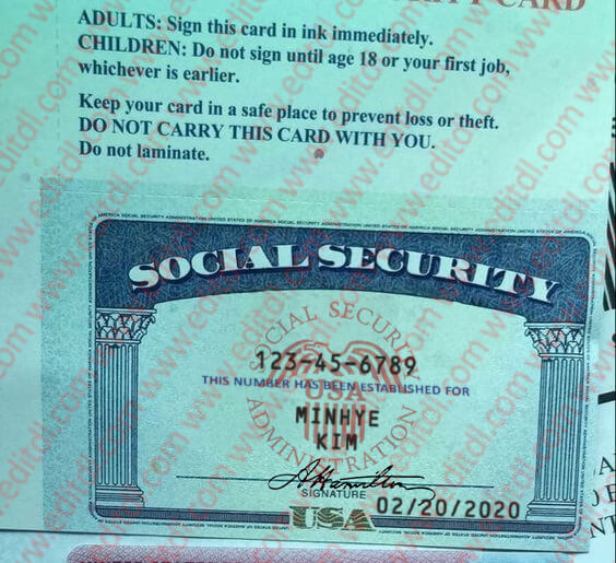 Iowa Social Security Card