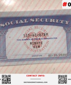 Idaho Social Security Card Template