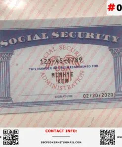 Idaho Social Security Card Template