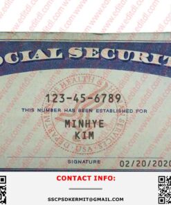 Georgia Social Security Card Template