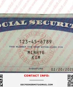 Free Download Georgia Social Security Card Template