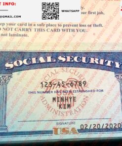 Delaware Social Security Card Template
