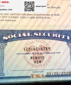 Delaware Social Security Card Template