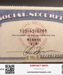 Louisiana Social Security Card Template