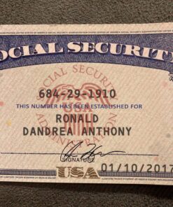 Maine Social Security Card Template