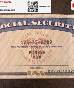 Kentucky Social Security Card Template