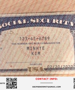 Montana Social Security Card Template