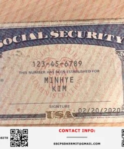 Montana Social Security Card Template