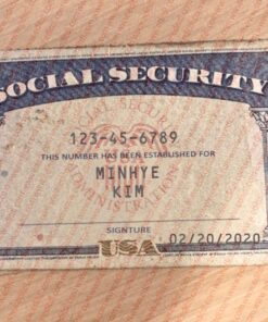 Montana Social Security Card Template