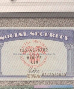 Missouri Social Security Card template