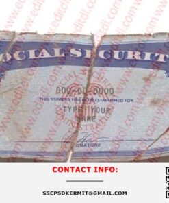 Maryland Social Security Card Template