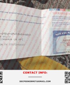 Massachusetts Social Security Card Template