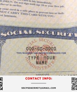New Hampshire Social Security Card Template