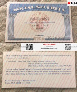 New Mexico Social Security Card Template