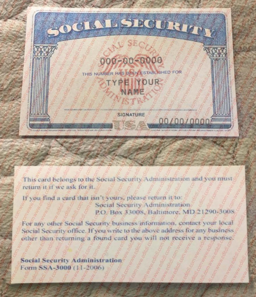 New Mexico Social Security Card Template - Edit Ssc