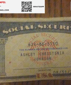 New Jersey Social Security Card Template