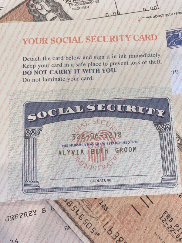 north carolina social security card
