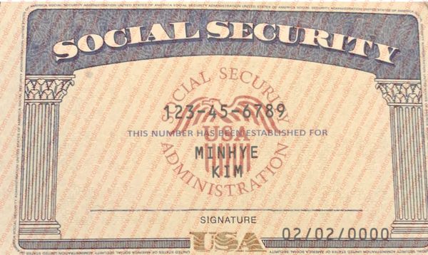 Pennsylvania Social Security Card