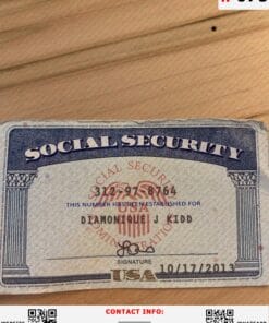 USA SSN Card Template