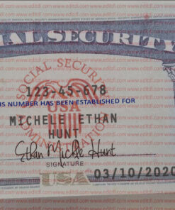 social security card template for sale