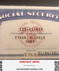 Social Security Card Template for newborn