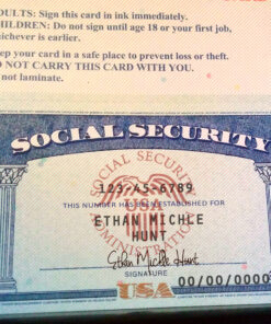 Online Social Security Card Template