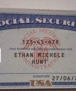 Temporary Social Security Card Template