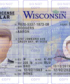 Wisconsin Driver License Template