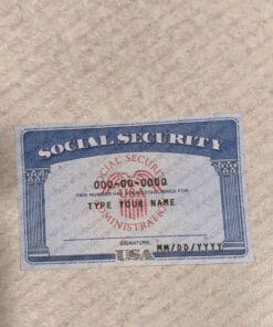 Social security template editable