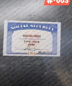 Social Security Card format blank social security card