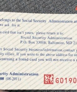 05 blank fillable social security card template Back 64