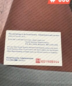 06 blank fillable social security card template Back 91