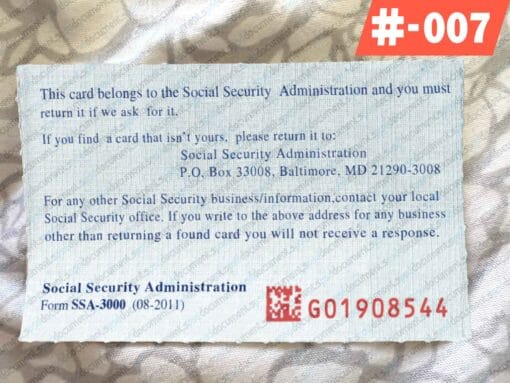 07 blank fillable social security card template Back 103