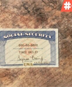 Editable fake Social Security Card Template