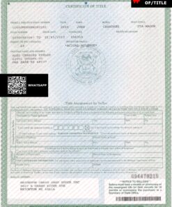 CERTIFICATE OF TITLE