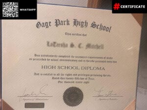 High school diploma certificate 01