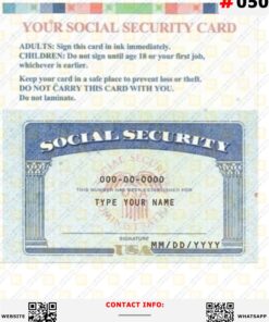 Printable SSN Card PSD Template