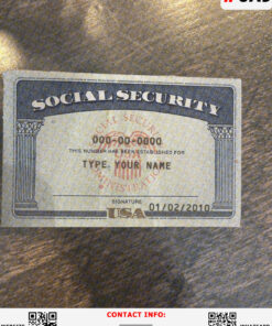 Printable USA Social Security Card Template