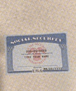 USA Social Security Card Template 2025