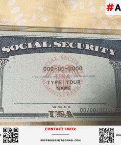 Editable Social Security Card
