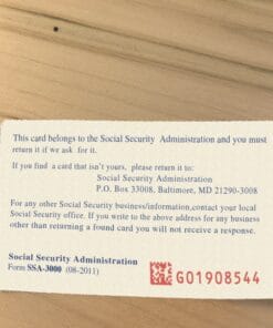 blank social security card template download Back 209