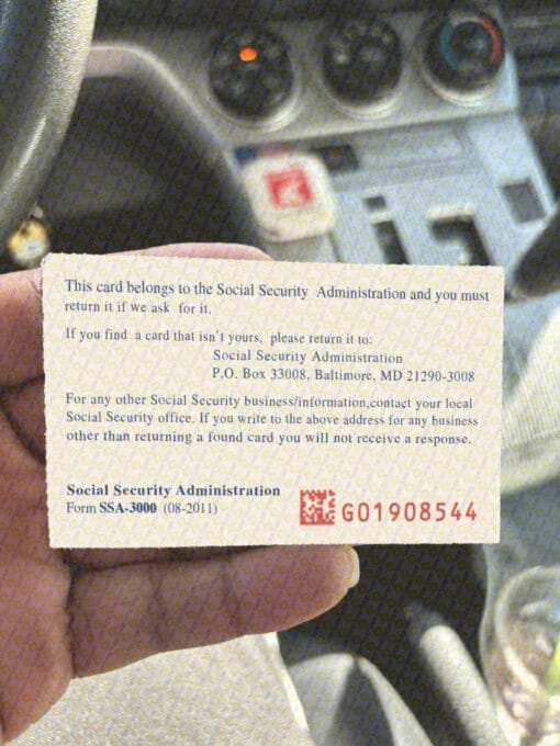 blank social security card template pdf Back 153