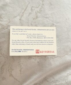 blank social security card template pdf Back 39