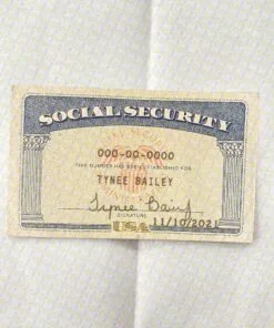 Social Security Card Template front and back