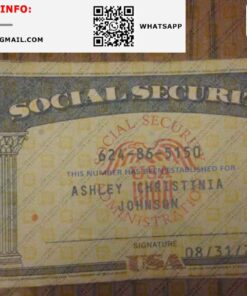 Digital social security Card PSD Template