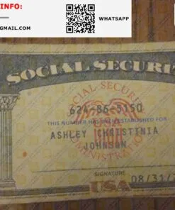 Digital social security Card PSD Template