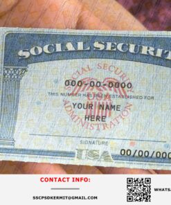 Digital SSN Card PSD Template