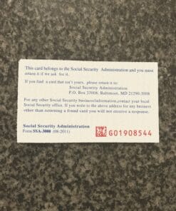 editable social security card Back 68