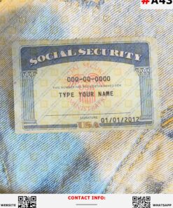 Blank Social Security Card Template